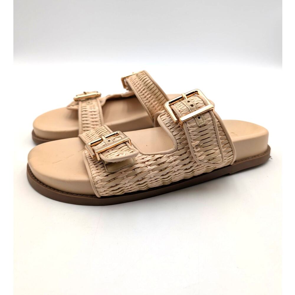 Schutz Naomi Slide Sandals Open Toe Women's Woven Raffia Size US10.5B EU41